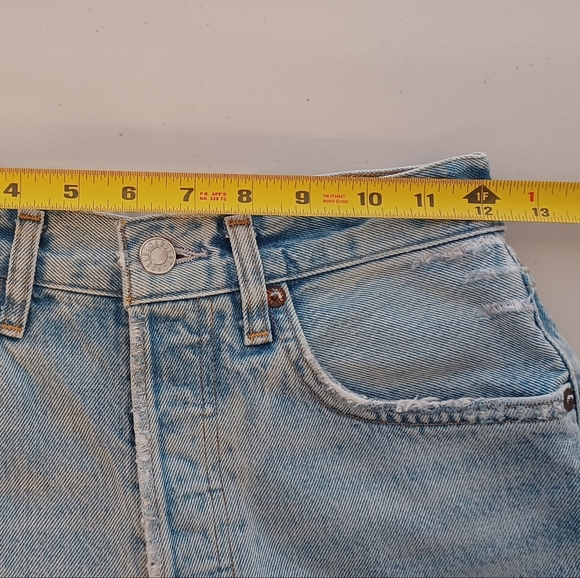 Agolde Riley Sz 24 100% Cotton Denim Shorts - Picture 9 of 13